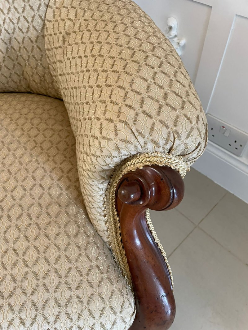 Quality Antique Victorian Mahogany Armchair - Image 8